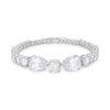 Elegant Pear and Round Cubic Zirconia Tennis Bracelet