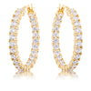 18k Gold Plated Eternity Hoop Earrings