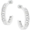 Studded Cubic Zirconia Hooplet Earrings