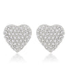 Special Pave Heart Earrings